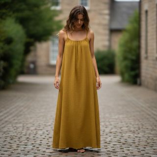 Double gauze/muslin gold ORGANIC