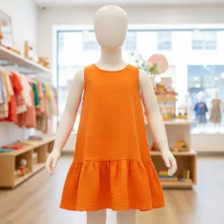 Double gauze/muslin neon orange