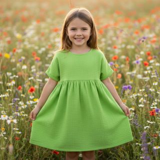 Double gauze/muslin neon lime