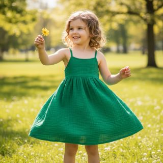 Double gauze/muslin hunter green