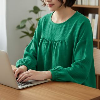 Double gauze/muslin hunter green