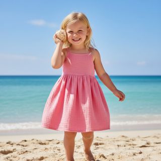 Double gauze/muslin pink ORGANIC