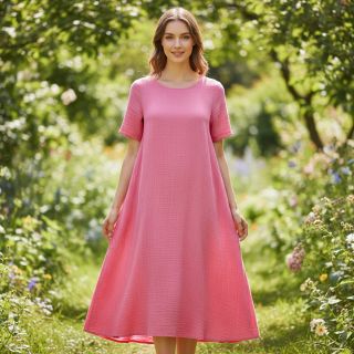 Double gauze/muslin pink ORGANIC