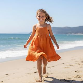 Double gauze/muslin orange