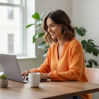 Double gauze/muslin orange