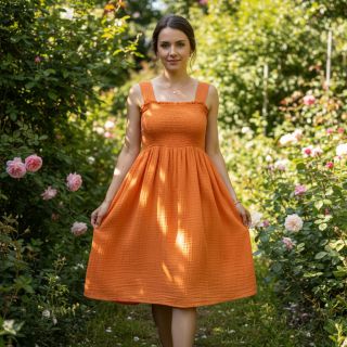 Double gauze/muslin orange