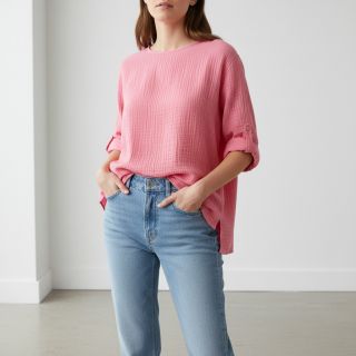 Double gauze/muslin pink