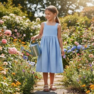 Double gauze/muslin blue heaven ORGANIC