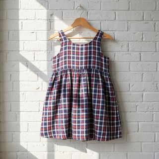 Double gauze/muslin Double sided Checks navy