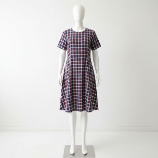 Double gauze/muslin Double sided Checks navy