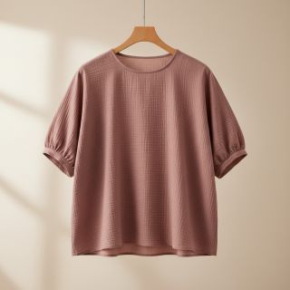 Double gauze/muslin old blush ORGANIC