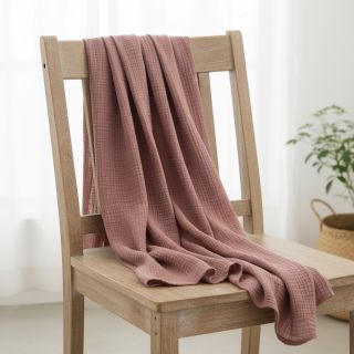 Double gauze/muslin old blush ORGANIC