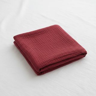 Double gauze/muslin bordeaux