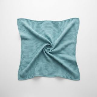 Double gauze/muslin blue shadow