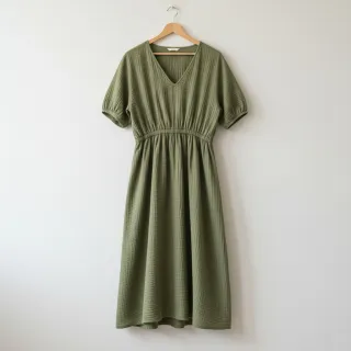 Double gauze/muslin moss green