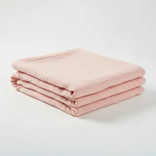 Double gauze/muslin light rose