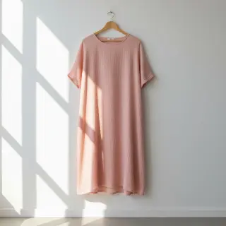 Double gauze/muslin light rose