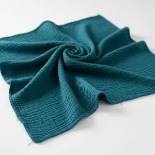 Double gauze/muslin petrol