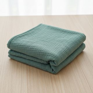 Double gauze/muslin green