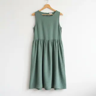 Double gauze/muslin green