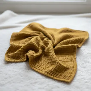 Double gauze/muslin ochre