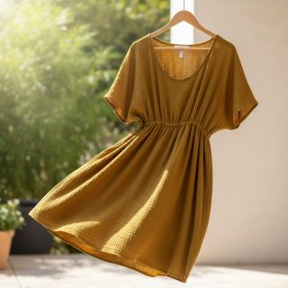 Double gauze/muslin ochre