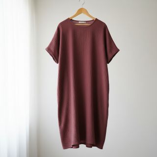 Double gauze/muslin rouge ORGANIC