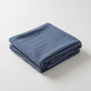 Double gauze/muslin jeans blue ORGANIC
