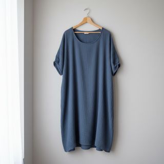 Double gauze/muslin jeans blue ORGANIC