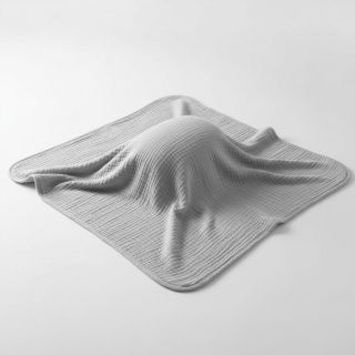 Double gauze/muslin light grey ORGANIC