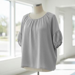 Double gauze/muslin light grey ORGANIC