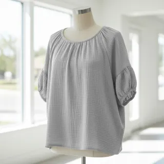 Double gauze/muslin light grey ORGANIC