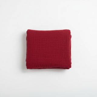 Double gauze/muslin red ORGANIC