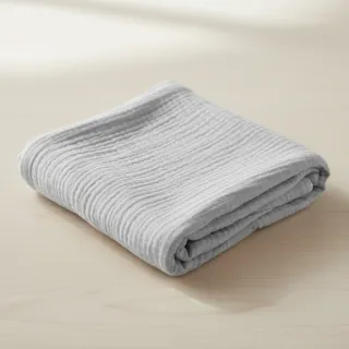 Double gauze/muslin light grey ORGANIC