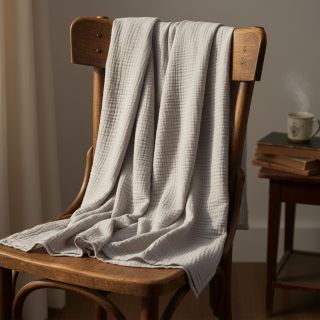 Double gauze/muslin light grey ORGANIC