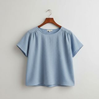 Double gauze/muslin blue ORGANIC