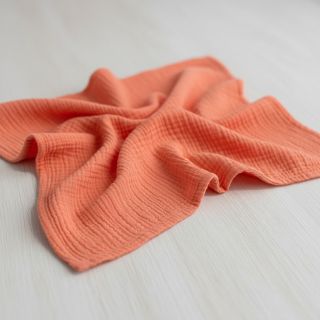 Double gauze/muslin salmon ORGANIC
