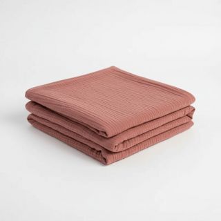 Double gauze/muslin mauve ORGANIC