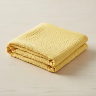 Double gauze/muslin soft yellow ORGANIC