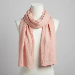 Double gauze/muslin light rose ORGANIC
