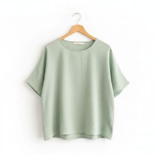 Double gauze/muslin mint ORGANIC