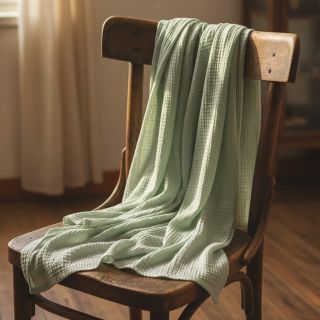 Double gauze/muslin mint ORGANIC