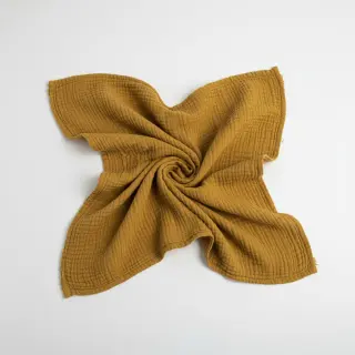 Double gauze/muslin ochre ORGANIC