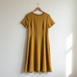 Double gauze/muslin ochre ORGANIC