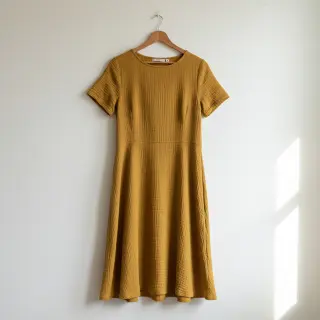Double gauze/muslin ochre ORGANIC