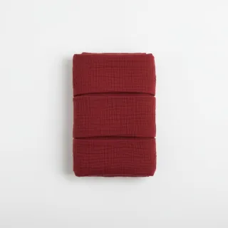 Double gauze/muslin bordeaux ORGANIC