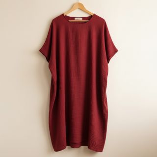 Double gauze/muslin bordeaux ORGANIC