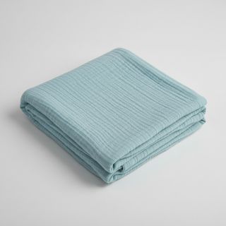 Double gauze/muslin teal ORGANIC