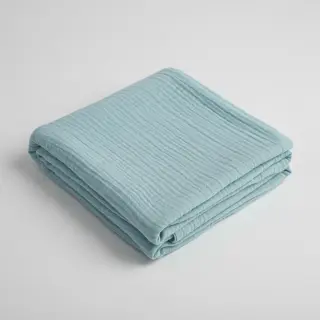 Double gauze/muslin teal ORGANIC
