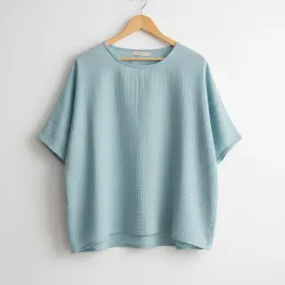 Double gauze/muslin teal ORGANIC